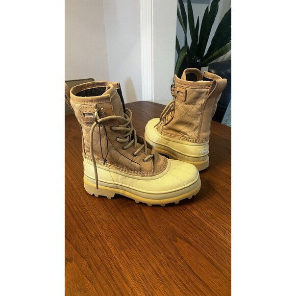 Sorel Women's Boot Hiking Caribou Royal Waterproof  Snow Winter Caribou Beige 7 - Picture 2 of 15